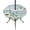 Blue Green, variant on Round Outdoor Tablecloth with Umbrella Hole and Zipper, Eucalyptus Leaves Tablecloth with Elastic Waterproof, Daisy Spring Floral Botanical Wooden Patio Table Covers for 36" - 44" Picnic Pool Tables