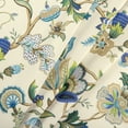 thumbnail image 3 of Ellis Curtain 100% Polyester Brissac Colrful Jacobean Pattern Grommet Curtain Panel Lined 50" x 84" Blue, 3 of 6