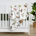 thumbnail image 2 of Sweet Jojo Designs Watercolor Woodland Forest Animals Boy Girl Gender Neutral Unisex Baby Receiving Security Blanket, 2 of 5