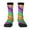 3 Black, variant on Women Colorful Crew Socks Colorful Serape Novelty Fun Socks For Mens