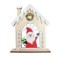 thumbnail image 1 of Christmas Table Decorations Wooden House Desktop Party Festive, 1 of 6