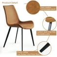 thumbnail image 3 of Dining Chairs Set of 2, Mid-High Back Ergonomic Accent Chairs, Durable Modern Faux Leather Side Chair Kitchen Room Study, 3 of 5