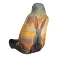 thumbnail image 2 of Honeii Flower Meditating Rabbit Print Car Seat Cover,Car Interior Covers,Universal Fit Seat Protector, Compatible with Most Cars, SUVs, Trucks, and Vans, 2 of 5