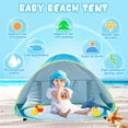 thumbnail image 2 of Monobeach Baby Beach Tent Pop Up Portable Shade Pool Protección UV Refugio solar para bebés, 2 of 5