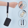thumbnail image 3 of 2 Pcs Wristlet Lanyard Mixed Color Nylon Hand Wrist Keychain Wristlet Strap with Alloy Lobster Clasps Clips, 3 of 5