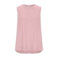 thumbnail image 3 of TIANZEN Women's Casual Sleeveless Tank Top Round Neck Loose Fit Solid Color Linen Blend Camisole And Womens Top Bartender Top Women Womens Top, 3 of 6