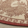thumbnail image 3 of SAFAVIEH Courtyard Claire Rooster Indoor/Outdoor Area Rug, 6'7" x 6'7" Round, Natural/Red, 3 of 7