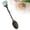 Green, variant on Elegant Natural Heart Spoon Long Handle for Coffee and Dessert Stirring Serving Utensil