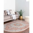thumbnail image 3 of Rugs.com Newport Collection Rug – 5' 3 x 8' Oval Red Medium Rug Perfect For Living Rooms, Large Dining Rooms, Open Floorplans, 3 of 9
