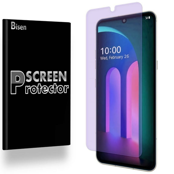 For LG V60 ThinQ [BISEN] Anti Blue Light [Eye Protection] Screen Protector, Flexible Film, Anti-Scratch, Anti-Shock, Shatterproof, Bubble Free