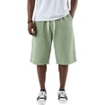 thumbnail image 4 of Dresfit Corduroy Shorts Men Baggy Long Shorts Summer 2026 Drawstring Multi Pockets Vacation Short Pants Elastic Waist Solid Relaxed Fit Casual Bermuda Shorts M, 4 of 4
