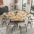 thumbnail image 5 of Solid Wood Round Dining Table for 6/8 Person, 59" Large Kitchen Table Dinner Table for Kitchen, Dining Room, 5 of 10