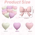thumbnail image 2 of Set de Globos en Forma de Corazón Kaefsros Rosa, Crema y Morado de Papel Aluminio 10 piezas, 2 of 7