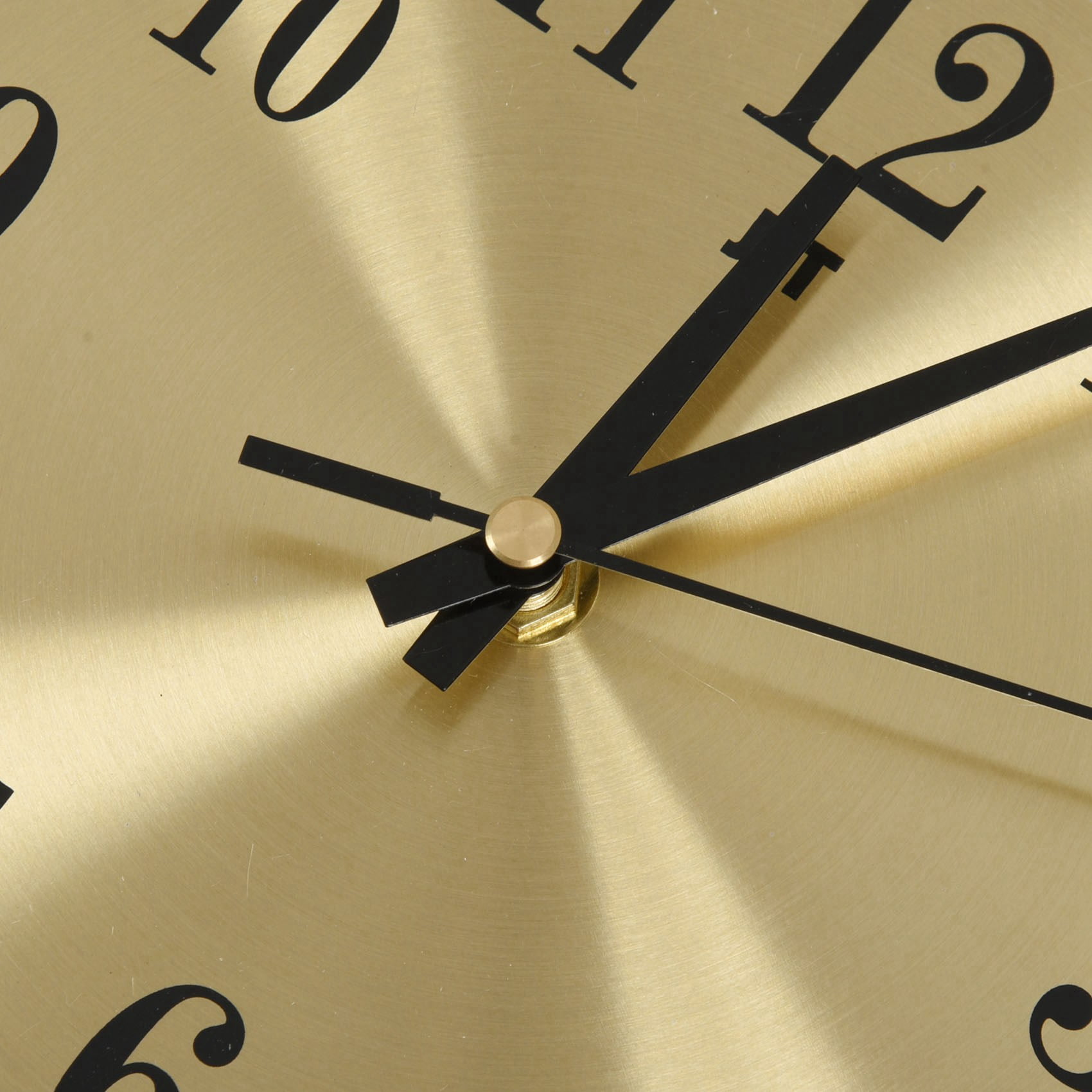 Wall Clock Diamonds Decorative Round Clock Metal (Gold)