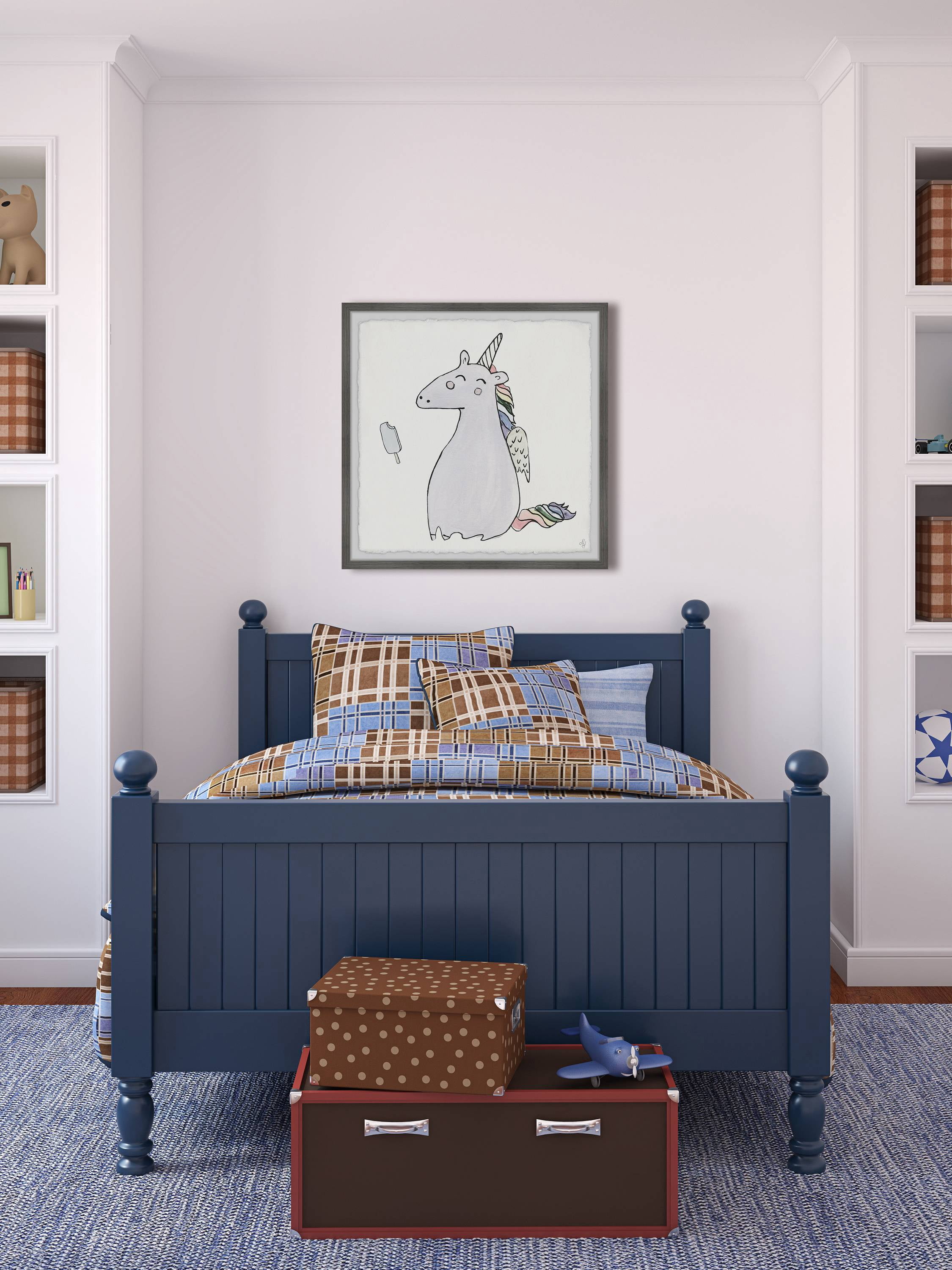 Marmont Hill Unicorn Popsicle Framed Wall Art