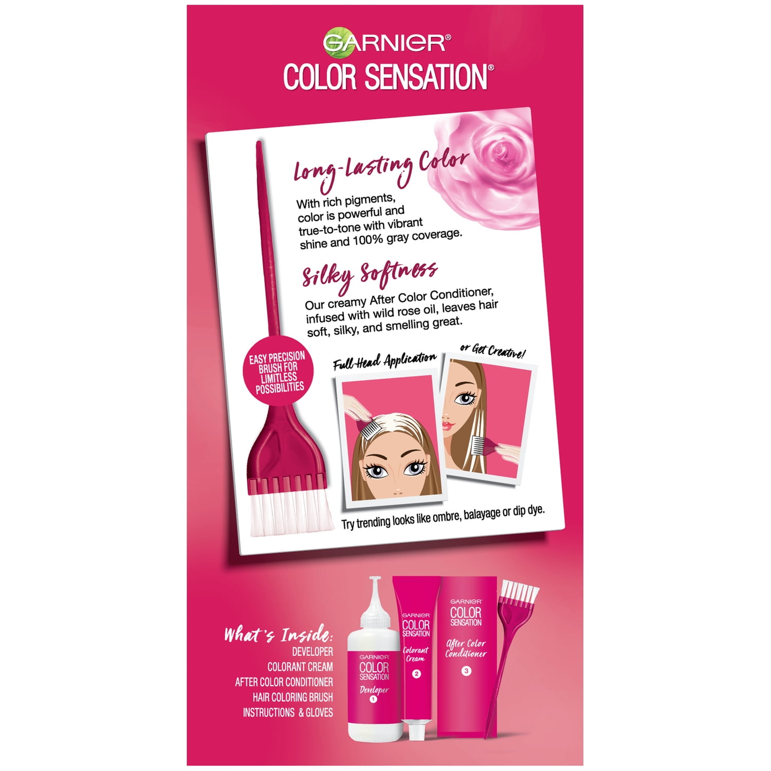 Garnier Color Sensation Hair Color Cream, 5.0 Chocolate Therapy Medium Natural Brown