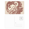 thumbnail image 1 of Chinese Dragon Animal Portrait Postcard Set Birthday Mailing Thanks Greeting Card, 1 of 3
