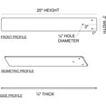 thumbnail image 2 of Ekena Millwork 3"W x 20"D Logan Hidden Support Steel Bracket w/ 16" Support Depth, Hammered Gold, 2 of 11