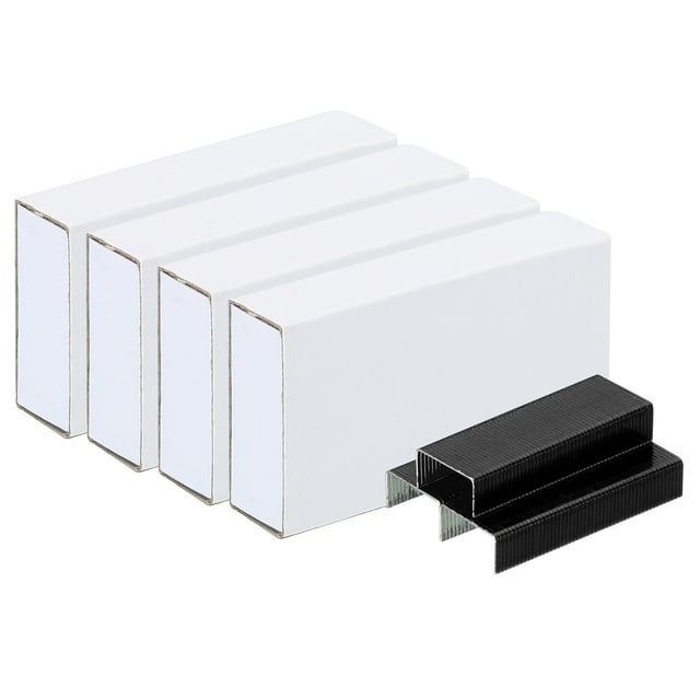 Unique Bargains Staples for Stapler, 4 Pack(1000Pcs Staples Per Pack) #10 Mini 3/16 Inch Length Staples Jam Free Black