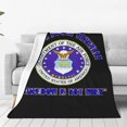 thumbnail image 1 of Manta polar de veterano de la fuerza con sello de la USAF, súper suave y acogedora, manta de franela ligera y cómoda, manta de felpa cálida para sofá, sofá y cama, 1 of 5