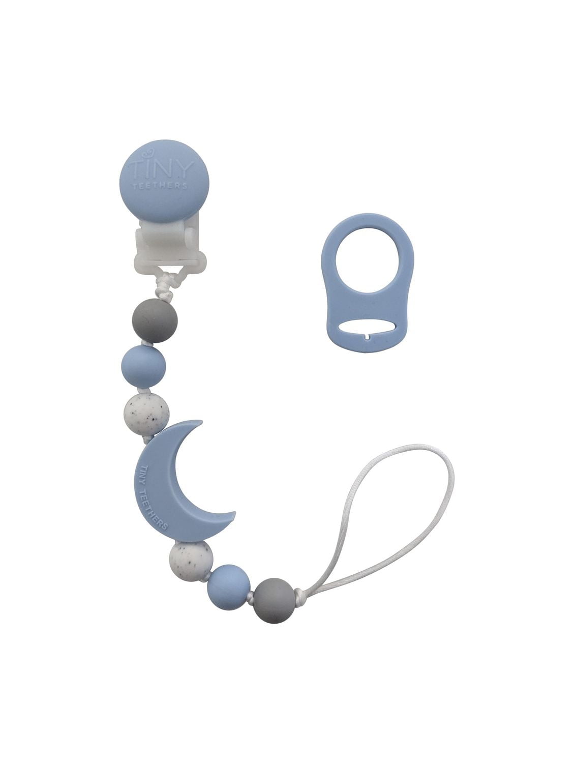 Tiny Teethers Statement Strand Pacifier Clip for infants – Moon – Style and Comfort Combined, MOON PACIFIER CLIP
