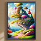 thumbnail image 1 of Cuadros Decorativos 5D bricolaje ronda completa taladro diamante pintura paisaje Kit decoración del hogar (K182) Wdftyju embutido en tela, 1 of 9