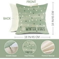 thumbnail image 2 of Hello Winter Vibes Green Decorative Throw Pillow Covers 18x18 Set of 4, Get Cozy Bicycle Christmas Tree Snowflakes Outdoor Home Decor, Polka Dot Plaid Xmas Holiday Farmhouse Couch Cushion Case, 2 of 6