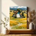 thumbnail image 6 of Rural Farm Watercolor Landscape Canvas Countryside Home Wall Decor Print, 6 of 8