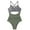 Green 1, variant on FLMEI Womens Beach One Piece Swimsuits Sport Bikini Swimming Costume Halter Swimwear Summer Bathing Suits