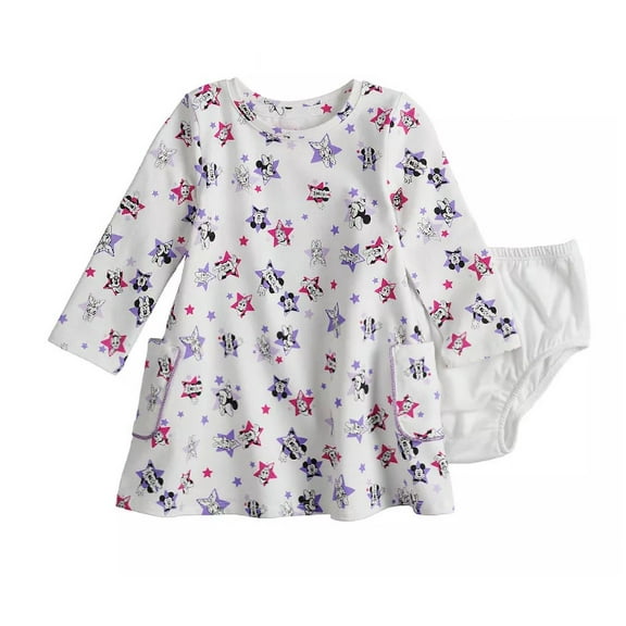 Disney's Minnie & Daisy Baby Girl Long Sleeve Pocket Dress with bloomers by Jumping Beans 24 month