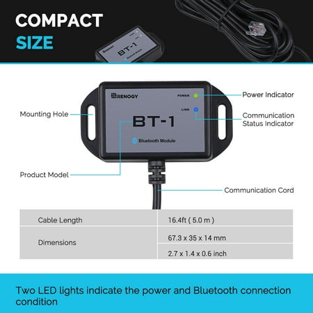 Renogy - BT-1 Bluetooth Module - Black