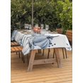 thumbnail image 2 of Outdoor Tablecloth with Umbrella Hole and Zipper, Blue Pumpkin Fall Rectangle Table Cloth 60x102 Inch Waterproof Tablecloth, Thanksgiving Eucalyptus Leaves Weeping Picnic Table Cover for Patio, 2 of 7