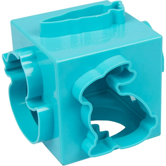 Good Cooking Cookie Cutter Cube Miniature - Cute Cookie Press Set w 6 Fun Shapes & Designs - All in One 6-Sided Design Tulip Flower, Rabbit/Bunny, Duck, Butterfly, Egg, Carrot- Dishwasher Safe
