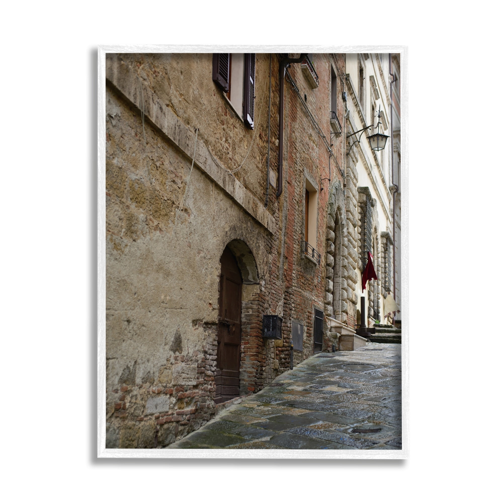 Stupell Industries Historical Architecture Alleyway Brick Building Exterior Street Photography, 24 x 30, Design by Nancy Crowell