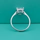 thumbnail image 2 of Anillo ovalado de cuatro garras de moissanita para niñas, plata de ley S925, nicho cerrado, baño de viento frío para damas, 18 k, blanco, 2 of 5