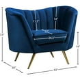 thumbnail image 3 of Meridian Furniture Margo Navy Velvet Chair, 3 of 6