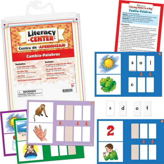 Centro de aprendizaje: Cambia-Palabras (Spanish Change-AWord) - 1 literacy center