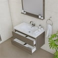 thumbnail image 7 of Alya Bath Paterno 36" Modern Wood Wall Mounted Bathroom Vanity in Gray, 7 of 7