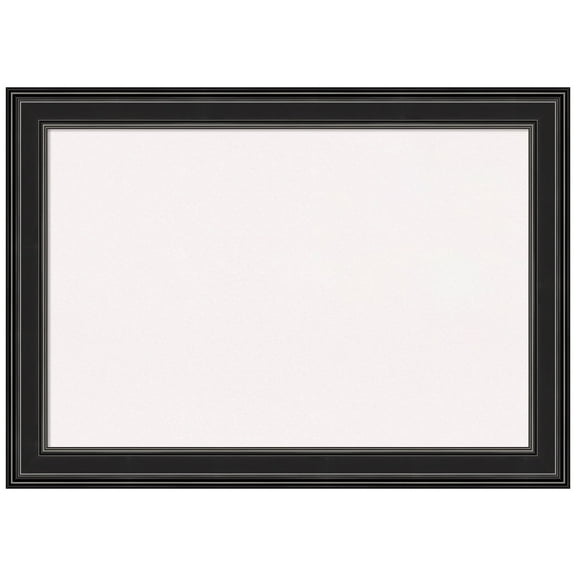 Amanti Art White Cork Board Framed Ridge Black Bulletin Board 42 in. x 30 in.