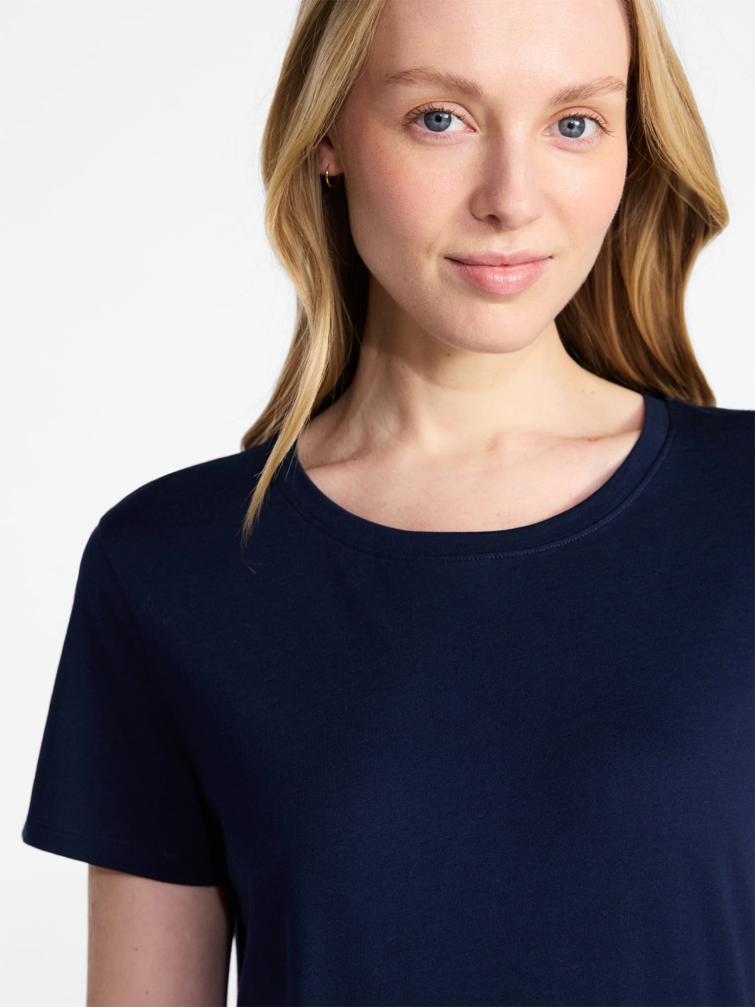 Time and Tru Women's Short Sleeve Crew Tee, Sizes 1X-4X