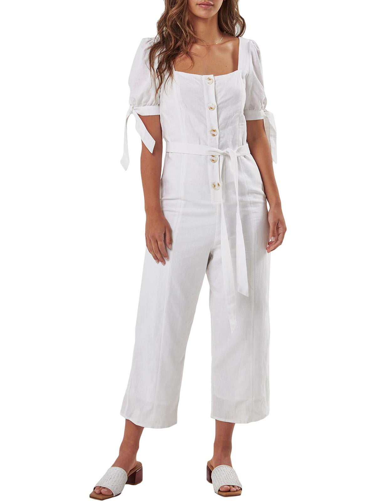 White holiday jumpsuit Clearance