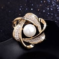 thumbnail image 2 of BAYAIXZ Rhinestone Scarf Ring Buckle Clip Scarf Clip Versatile Brooch (Gold,One Size), 2 of 6