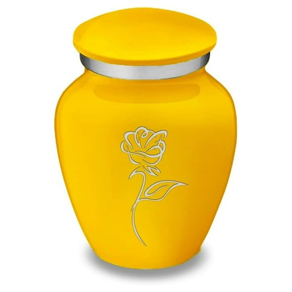 Drevy Keepsake Rose Cremation Urn (Yellow)