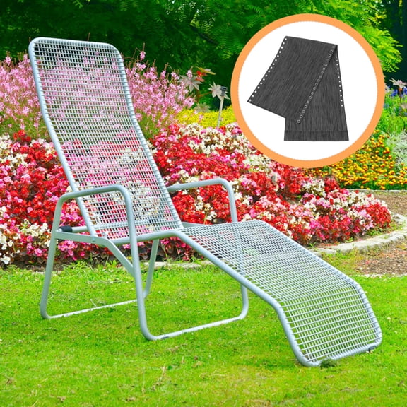 CTIRCHIU Dark Grey Folding Recliner Replacement Fabric Breathable Outdoor Chair Cloth