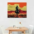 thumbnail image 3 of COMIO Western Cowboys Print, Vintage Cowboy Decor, Cowboy Western Wall Decor for Bedroom, Western Pictures Cowboy Art Prints, Rustic Rodeo Wall Art, Cowgirl Room Decor for Home,Picture,Wall, 3 of 5