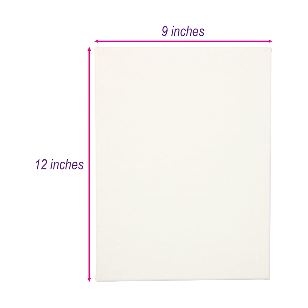 Craft County Super Value Canvas – Pack of 8 – 9”x12” – Oils, Acrylics, tempera