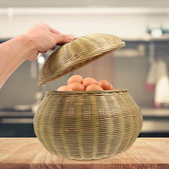 SOPOTUTU Woven Storage Basket for Home Organization, Decorative Living Room Organizer, and Stylish 1 Piece