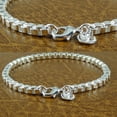 thumbnail image 3 of Ayyufe Bracelet Silver Plated Box Chain Unisex Bracelet Bangle for Banquet, 3 of 7