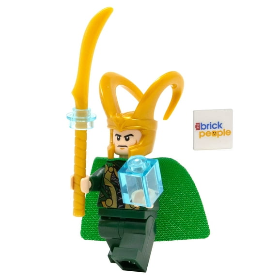 LEGO Superheroes: Loki Minifigure with Scepter and Tesseract - Ages 6  (1 pcs)