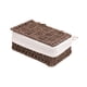 thumbnail image 5 of Cesta de almacenamiento de escritorio rectangular multifuncional tejida a mano organizadora para baño Café M con Tapa, 5 of 9